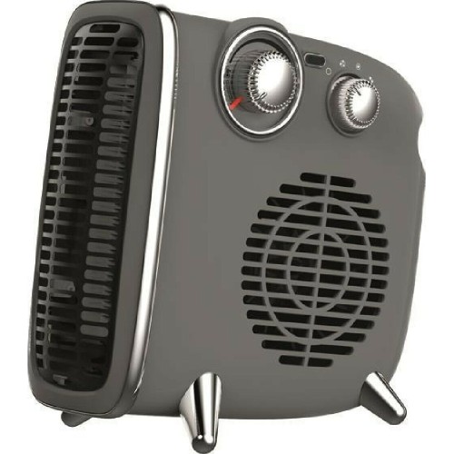 ΑΕΡΟΘΕΡΜΟ ΗΛΕΚΤΡΙΚΟ EUROLAMP 300-41202 VINTAGE 1800W ΓΚΡΙ